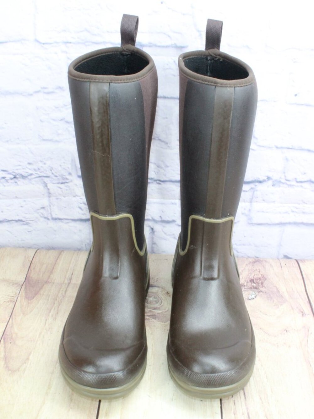 Muck Boots Originals Tall Dark Brown Rubber Boots Waterproof Outdoor Size 6 - Picture 5 of 9